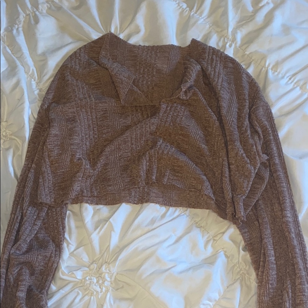 Casual beige long sleeve shirt